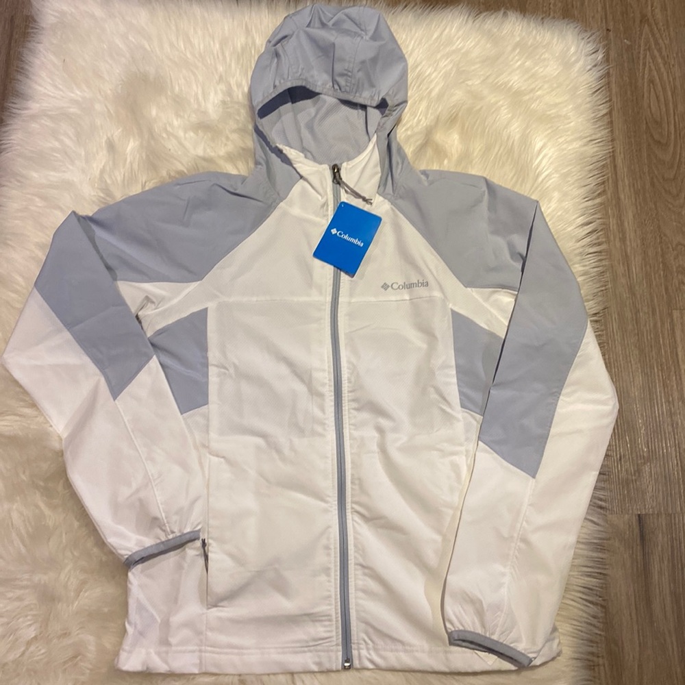 Columbia Sweet Panther Jacket Women's Size Small Grey and White Spring Coat NWT